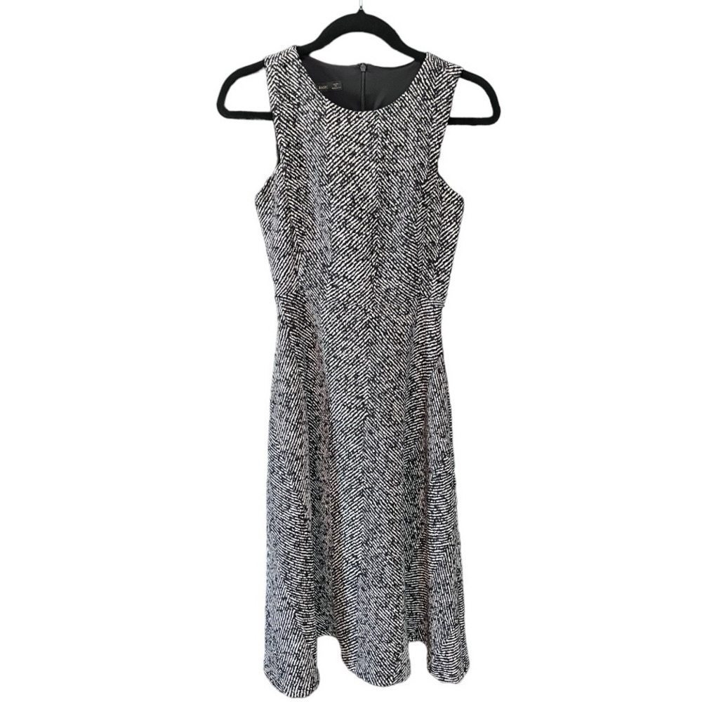 Zara black and white Fit & Flare dress